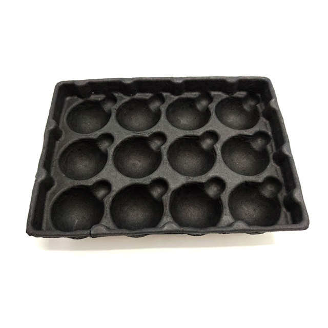 Fabricante de bandeja de pulpa protectora prensada en seco negra