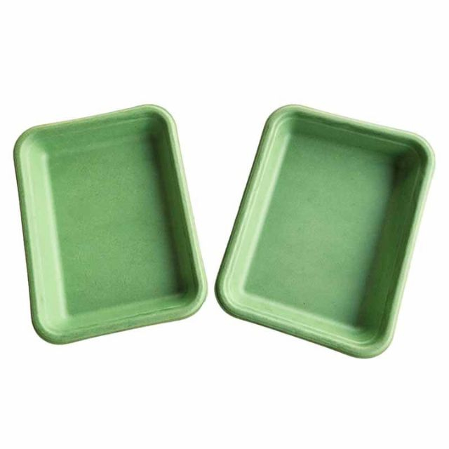 Bandejas de pulpa moldeada verde personalizadas