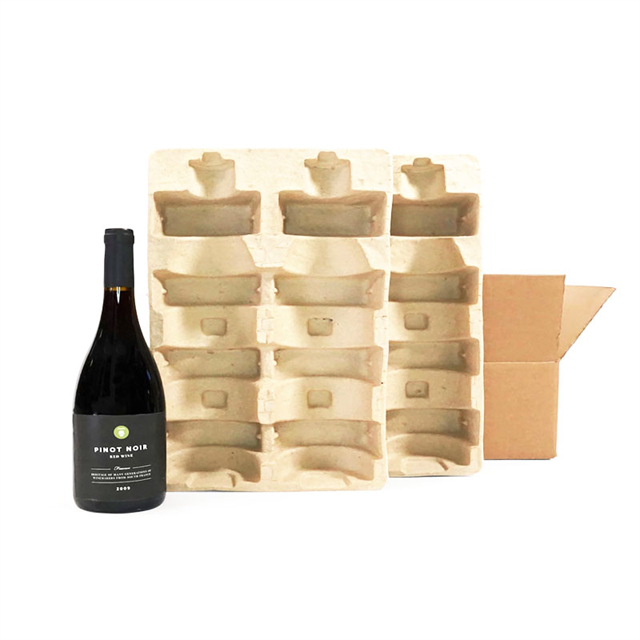 Bandejas de vino de pulpa prensada en seco personalizadas