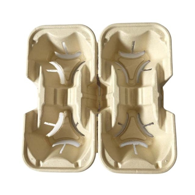 Portavasos de pulpa prensada en seco personalizado al por mayor